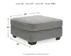 Ashley Furniture 8721408 Altari - Oversized Accent Ottoman - Alloy