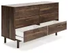 Ashley Furniture EB3660-231 Ashley Furniture EB3660-231 Calverson - Six Drawer Dresser - Medium - Mocha