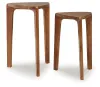 Ashley Furniture A4000607 Brynnleigh - Accent Table Set (Set of 2) - Medium Brown