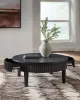 Ashley Furniture T551-8 Marstream - Round Cocktail Table - Black