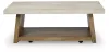 Ashley Furniture T642-1 Ashley Furniture T642-1 Brendalhouse - Rectangular Cocktail Table - Light Brown