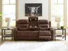 Ashley Furniture PCU1160215A Knightington - Power Reclining Sofa With Audio Seating - Brown