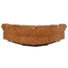 ACME LV06240 Taddeo - Power Motion Sectional Sofa With Power Headrest, Massage & LED - Two Tone Brown Leatherette