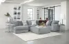 Jackson Furniture Industries 2477/30/72/75/28-28 Jackson Furniture Industries 2477/30/72/75/28-28 Glacier - 3 Piece Sectional With LSF Chaise, Comfort Coil Seating, 9 Included Accent Pillows And Cocktail Ottoman - Shark