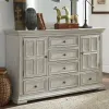 Liberty Furniture 361W-BR31 Liberty Furniture 361W-BR31 Big Valley - 2 Door 6 Drawer Dresser - Whitestone