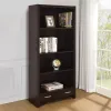 CoasterEveryday 800905 Skylar - 5-Shelf Bookcase With Drawer - Cappuccino