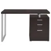 CoasterEveryday 800519 Brennan - 3-Drawer Office Computer Desk - Cappuccino