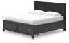 Ashley Furniture B687B19 Ashley Furniture B687B19 Lanolee - King Panel Storage Bed - Black