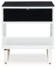 Ashley Furniture T756-3 Gardoni - Rectangular End Table - White / Black
