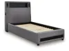 Ashley Furniture PCB2721B23 Ashley Furniture PCB2721B23 Verishaw - Twin Upholstered Bed With Wireless Audio - Gray