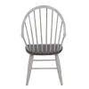 Liberty Furniture 139WH-C1000A Liberty Furniture 139WH-C1000A Farmhouse - Windsor Back Arm Chair - Two Tone White / Wood Tone
