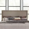 Liberty Furniture 876-BR13HU Canyon Road - Queen Upholstered Panel Headboard With Lights - Burnished Beige