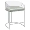 CoasterElevations 183405 Thermosolis - Clear Acrylic Counter Chair (Set of 2) - Chrome