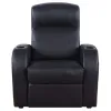 CoasterEssence 600001 Cyrus - Upholstered Track Arm Recliner - Black