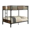 Furniture of America CM-BK029TF Clapton - Twin Over Full Bunk Bed - Black