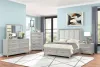 New Classic 00-2442-35C New Classic 00-2442-35C Fiona - 5/0 Queen 5 Piece Bedroom Set (Bed & Dresser & Mirror & Chest & Nightstand) - Gray