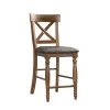 Intercon KG-BS-735C-RAI-K24 Kingston - X-Back Stool - Raisin