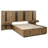 Coaster Fine Furniture 224900Q-S3P Terrace - Queen Wall Panel Storage Bed - Ash Brown