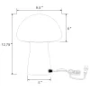 Coaster Fine Furniture 920249 Kanaby - Mushroom Shaped Glass Bedside Table Lamp - White