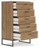 Ashley Furniture EB1866-245 Deanlow - Five Drawer Chest - Honey