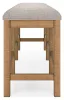 Ashley Furniture D773-09 Havonplane - XL Counter Height Upholstered Dining Bench - Brown