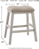 Ashley Furniture D394/32/024(4) Ashley Furniture D394/32/024(4) Skempton - 5 Pc. - Counter Table, 4 Upholstered Stools - White