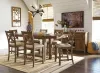 Ashley Furniture D631/32/124(6) Ashley Furniture D631/32/124(6) Moriville - 7 Pc. - Counter Extension Table, 6 Barstools - Dark Gray
