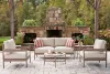 Ashley Furniture PCP383-080 Bluff Trail - Loveseat, Lounge Chairs, Tables Set (Set of 5) - Beige