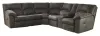 Ashley Furniture 27801S1 Tambo - Right Arm Facing Loveseat With Console 2 Pc Sectional - Pewter