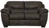Jackson Furniture Industries 445302-1227/28-3027/28 Grant - Faux Leather Loveseat - Steel
