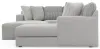 Jackson Furniture Industries 3303/30/62/76/28-18 Logan - 3 Piece Sectional With Comfort Coil Seating And Included Cocktail Ottoman And 9 Accent Pillows (Right Side Facing Chaise) - Moonstruck