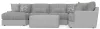 Jackson Furniture Industries 3480/75/30/72/28-18 Jackson Furniture Industries 3480/75/30/72/28-18 Titan - 3 Piece Sectional With Comfort Coil Seating, 9 Included Accent Pillows And 1 Included Cocktail Ottoman (Left Side Facing Chaise) - Moonstruck