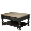 Riverside Furniture 32302 Barrington - 2 Tone Rectangular Cocktail Table - Antique Oak / Matte Black