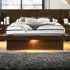 CoasterEssence 200711KE Jessica - Eastern King Platform Bed With Rail Seating - Cappuccino