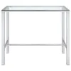 CoasterEssence 104873 Tolbert - Rectangular Glass Top Pub Bar Table - Chrome