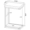 CoasterEveryday 902933 Beck - Engineered Wood C-Shape Sofa Side Table - Cement