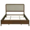 Coaster Fine Furniture 223321KW Maderia - Upholstered California King Panel Bed - Walnut