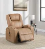 Coaster Fine Furniture 609476P Armstrong - Upholstered Power Lift Massage Recliner - Camel