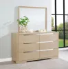 Coaster Fine Furniture 225083M Ladera - 6-Drawer Bedroom Dresser And Mirror - Light Elm