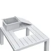 Intercon NS-SF-ARMLSS-BUF-7PC Nash - 6 Piece Outdoor Seating Sectinal And Table - Buff