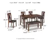 Ashley Furniture D384-325 Bennox - Dining Room Table Set (Set of 6) - Brown