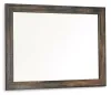 Ashley Furniture B211/31/36/69/56/60(2)/B100-14/92(2) Ashley Furniture B211/31/36/69/56/60(2)/B100-14/92(2) Drystan - 9 Pc. - Dresser, Mirror, King Bookcase Bed With 4 Storage Drawers, 2 Nightstands - Brown / Beige