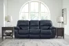 Ashley Furniture U43809/87/74/98 Leesworth - 3 Pc. - Power Reclining Sofa, Power Reclining Loveseat, Power Rocker Recliner - Ocean