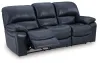 Ashley Furniture U43809/87/74/98 Leesworth - 3 Pc. - Power Reclining Sofa, Power Reclining Loveseat, Power Rocker Recliner - Ocean