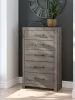 Ashley Furniture PCB2405-46 Graystorm - Five Drawer Chest - Brown Gray