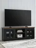 Ashley Furniture W664-68 Wildenauer - XL TV Stand With Fireplace Option - Brown / Black