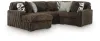Ashley Furniture 98104S19 Ashley Furniture 98104S19 Midnight-Madness - 4-Piece Sectional With LAF Corner Chaise And Armless Chair - Chocolate