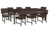 Pulaski Furniture P419240-KIT16 Pulaski Furniture P419240-KIT16 Modern Mosaic - Leg Dining Table With 8 Arm Chairs - Brown