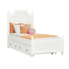 Samuel Lawrence Furniture S920-YBR-K10 Savannah - Twin Poster Bed with Trundle - White Finish - White