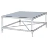 Coaster Fine Furniture 709728 Lindley - Square Tempered Mirror Acrylic Coffee Table - Chrome